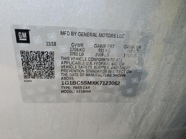 2019 CHEVROLET CRUZE LS - 1G1BC5SMXK7123062