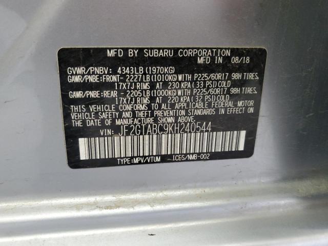 2019 SUBARU CROSSTREK JF2GTABC9KH240544