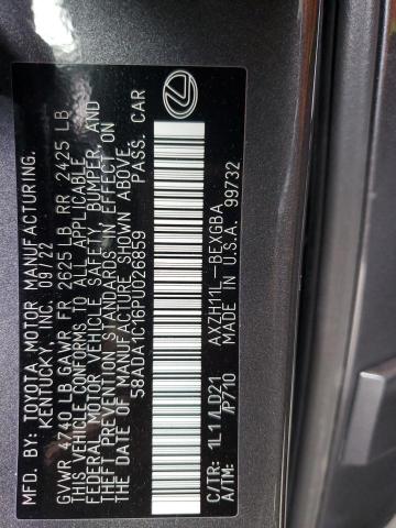 2023 LEXUS ES 300H BA 58ADA1C16PU026859