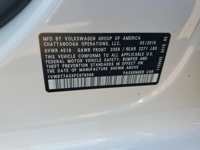 2015 VOLKSWAGEN PASSAT SE 1VWBT7A3XFC079389