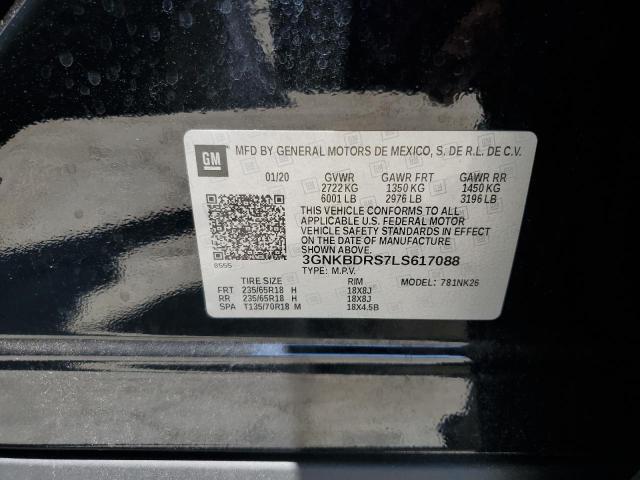 2020 CHEVROLET BLAZER 3LT 3GNKBDRS7LS617088