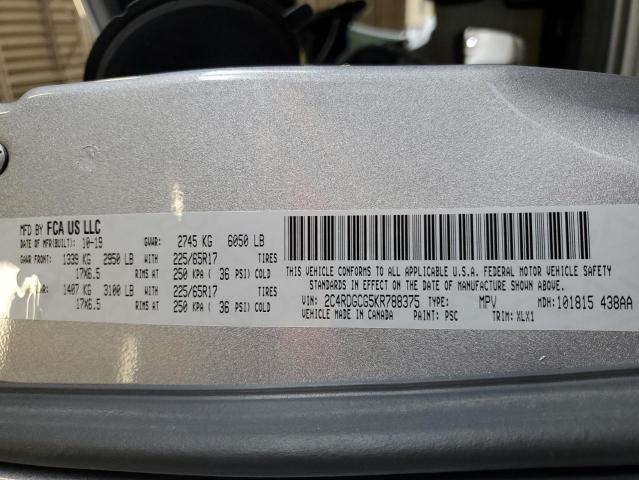 2019 DODGE GRAND CARA - 2C4RDGCG5KR788375