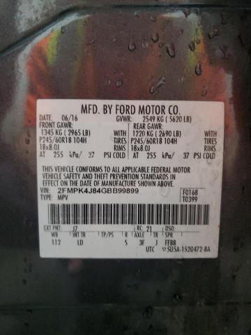 2016 FORD EDGE SEL - 2FMPK4J84GBB99899