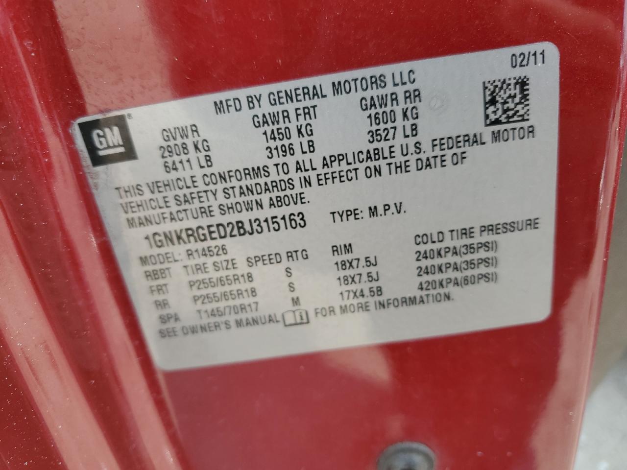 CHEVROLET TRAVERSE LT