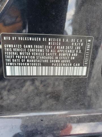 2019 VOLKSWAGEN JETTA SEL - 3VWE57BU0KM108535