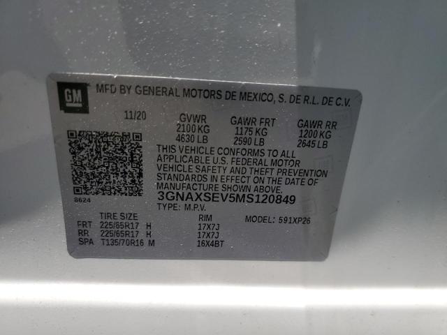 2021 CHEVROLET EQUINOX LS 3GNAXSEV5MS120849