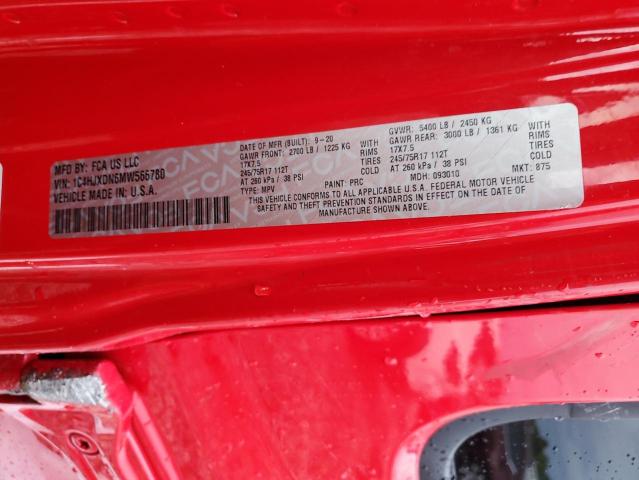 2021 JEEP WRANGLER U 1C4HJXDN6MW566780