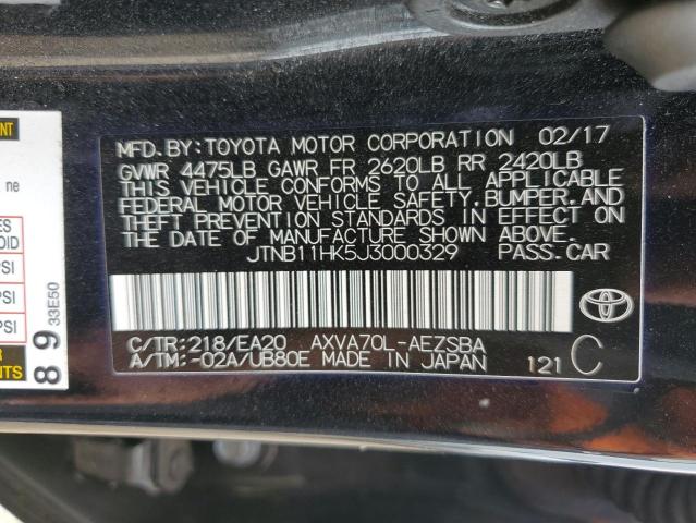 2018 TOYOTA CAMRY L - JTNB11HK5J3000329
