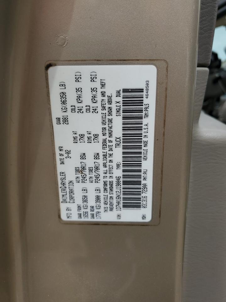 Lot #3269029063 2002 DODGE RAM 1500