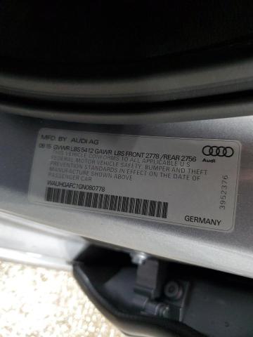 2016 AUDI A6 PRESTIG WAUHGAFC1GN080778