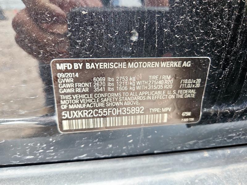 2015 BMW X5 SDRIVE3 5UXKR2C55F0H35892