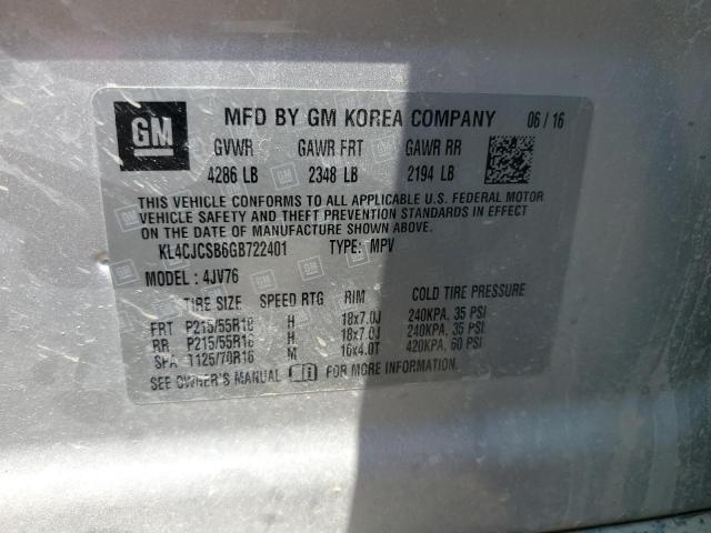 2016 BUICK ENCORE - KL4CJCSB6GB722401