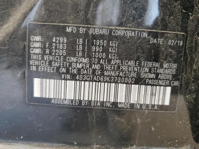 2019 SUBARU IMPREZA PR 4S3GTAD69K3730002