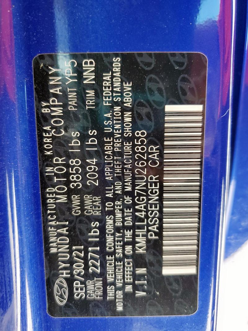 2022 HYUNDAI ELANTRA SE KMHLL4AG7NU262858