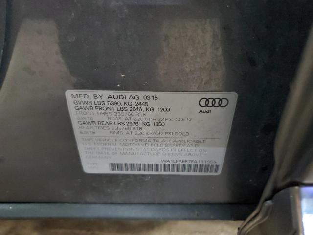 2015 AUDI Q5 PREMIUM - WA1LFAFP7FA111955