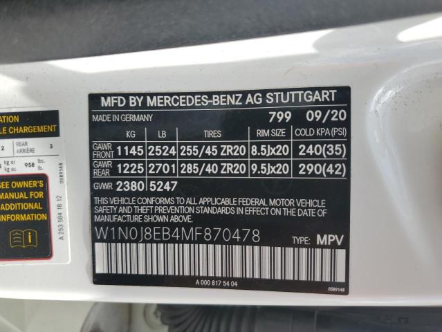 2021 MERCEDES-BENZ GLC COUPE W1N0J8EB4MF870478