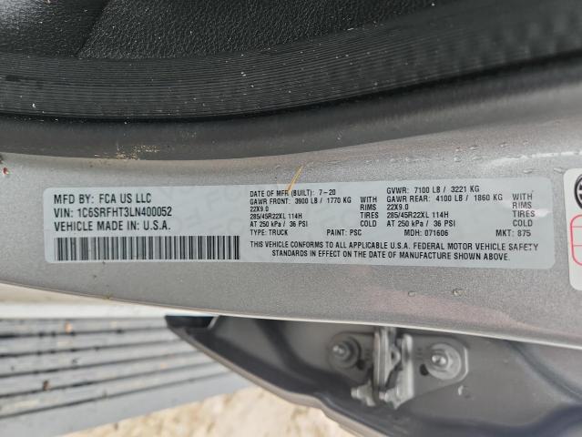 2020 RAM 1500 LIMIT 1C6SRFHT3LN400052