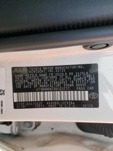2025 TOYOTA CAMRY XSE 4T1DAACK7SU121777