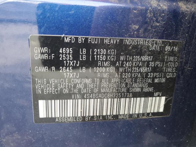 2017 SUBARU OUTBACK 2. - 4S4BSADC8H3251738