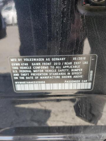 2019 VOLKSWAGEN ARTEON SEL WVWHR7AN4KE025856