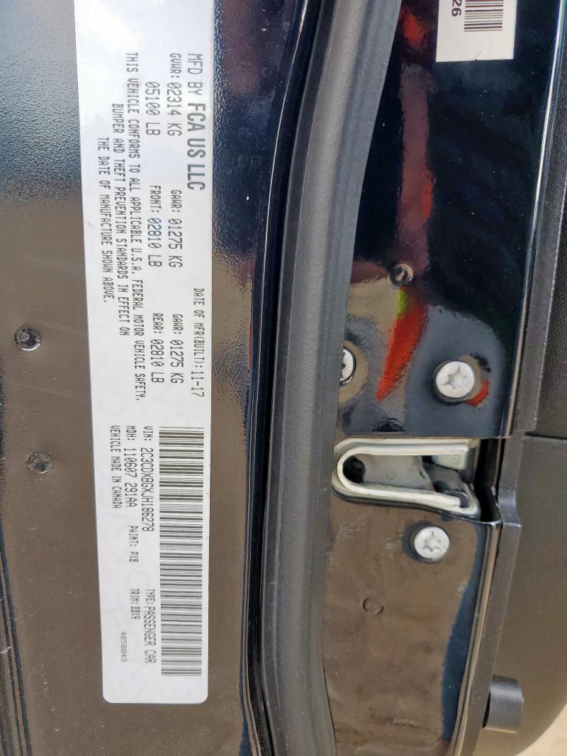 2018 DODGE CHARGER SX 2C3CDXBGXJH186278