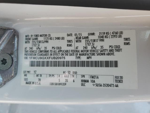 2015 FORD ESCAPE SE - 1FMCU9GXXFUB20975
