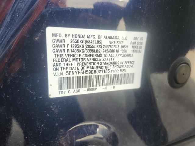 2016 HONDA PILOT EXL - 5FNYF6H59GB021185