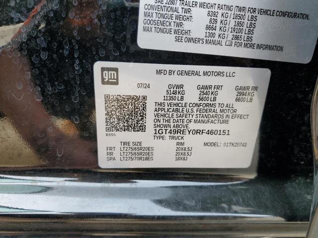 2024 GMC SIERRA K25 1GT49REY0RF460151