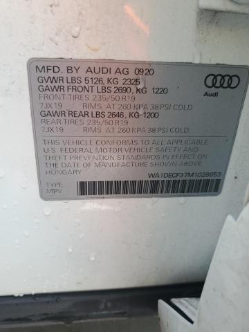 2021 AUDI Q3 PREMIUM - WA1DECF37M1028653