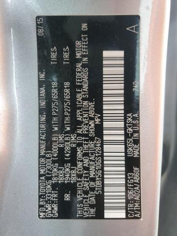 2016 TOYOTA SEQUOIA SR 5TDBY5G10GS128467