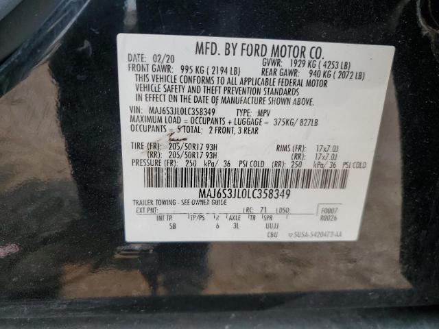 2020 FORD ECOSPORT S MAJ6S3JL0LC358349