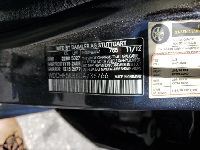 2013 MERCEDES-BENZ E - WDDHF5KB6DA736766