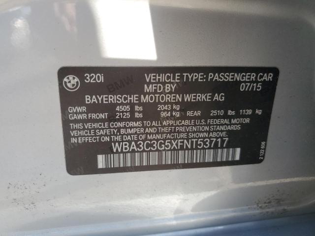 2015 BMW 320 I XDRI WBA3C3G5XFNT53717