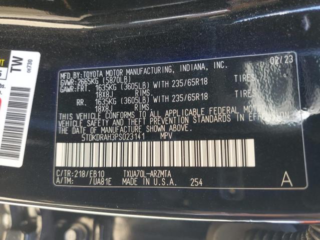 2023 TOYOTA HIGHLANDER 5TDKDRAH3PS023141