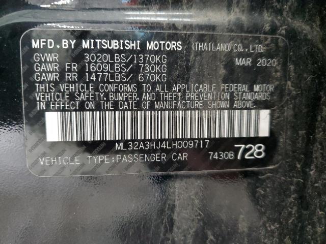 2020 MITSUBISHI MIRAGE ES ML32A3HJ4LH009717