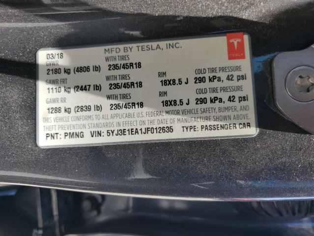 2018 TESLA MODEL 3 - 5YJ3E1EA1JF012635