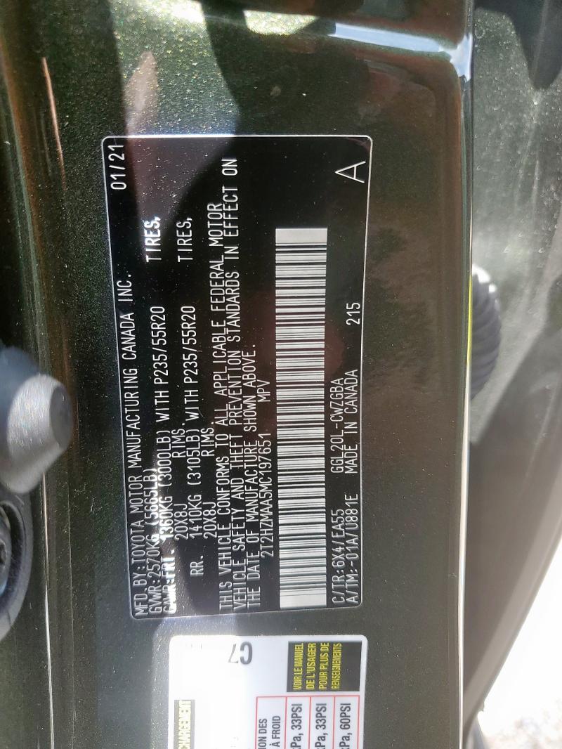 2021 LEXUS RX 350 2T2HZMAA5MC197651