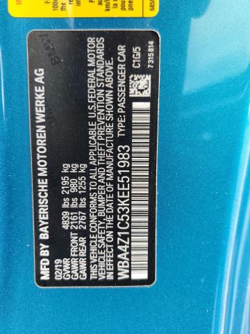 2019 BMW 430I - WBA4Z1C53KEE51983