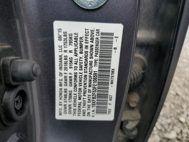 2015 HONDA CIVIC LX - 19XFB2F53FE106591