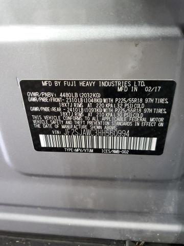 2017 SUBARU FORESTER 2 - JF2SJAWC3HH560994