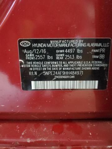2017 HYUNDAI SONATA SE 5NPE24AF9HH484971