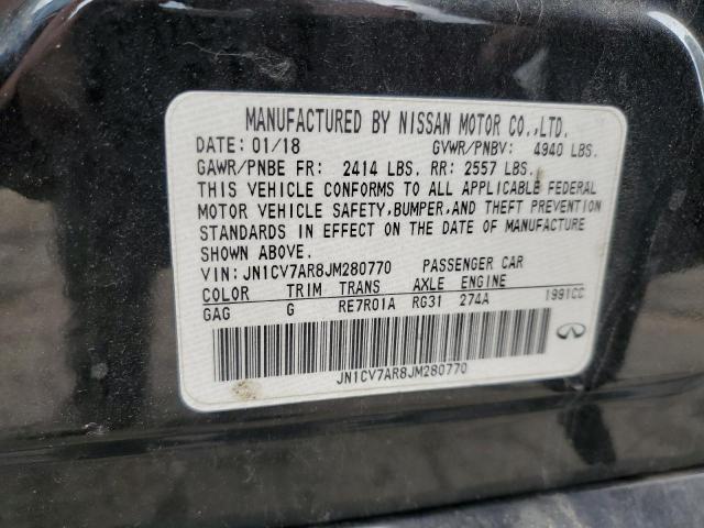 2018 INFINITI Q50 PURE JN1CV7AR8JM280770