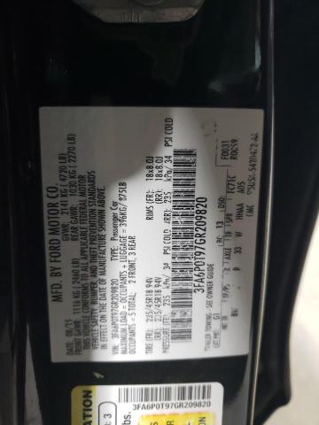 2016 FORD FUSION SE - 3FA6P0T97GR209820