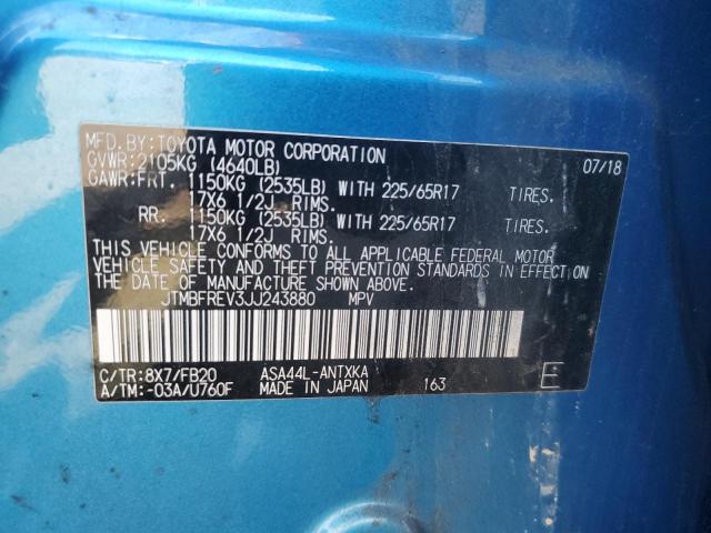 2018 TOYOTA RAV4 LE - JTMBFREV3JJ243880
