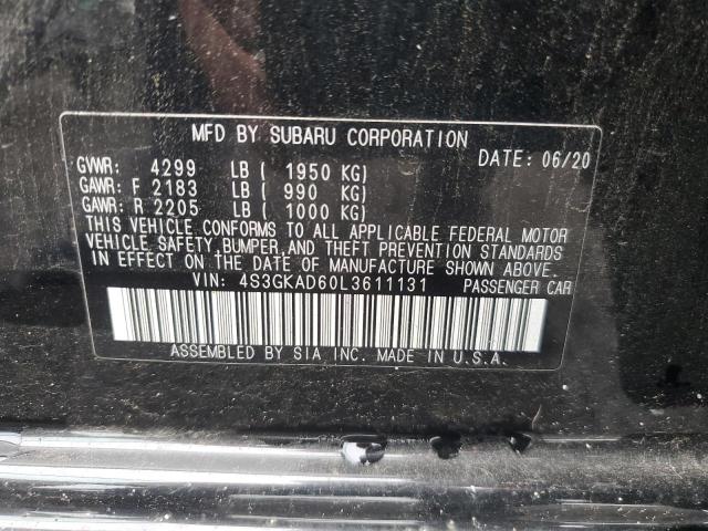 2020 SUBARU IMPREZA PR 4S3GKAD60L3611131