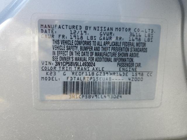 2020 NISSAN KICKS S 3N1CP5BV9LL493024