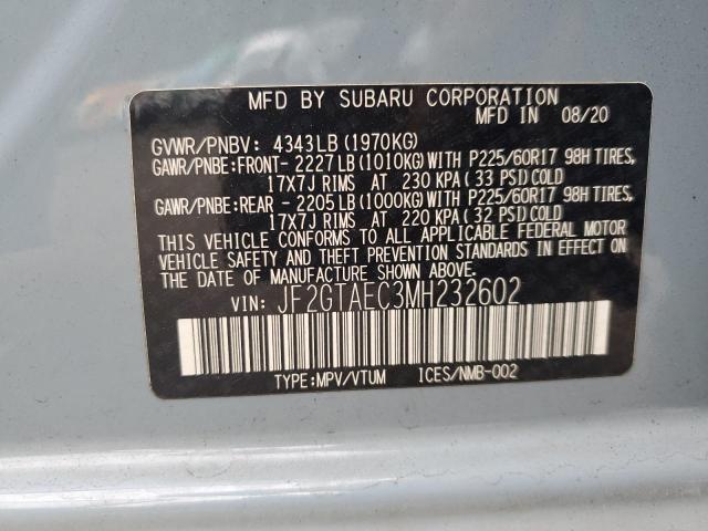 2021 SUBARU CROSSTREK JF2GTAEC3MH232602
