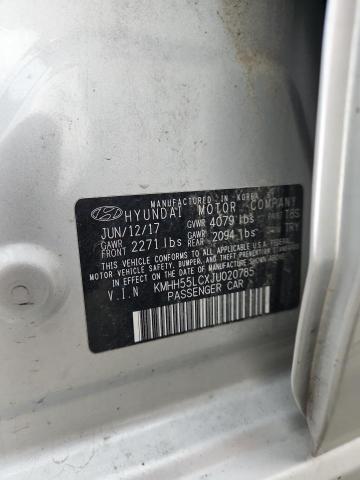 2018 HYUNDAI ELANTRA GT SPORT KMHH55LCXJU020785