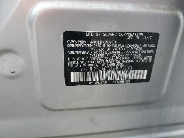 2018 SUBARU FORESTER 2 - JF2SJAGC8JH523170