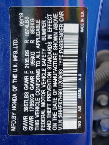 2020 HONDA CIVIC EX - SHHFK7H66LU203663